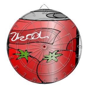 beverage can drink juice tomato dartboard