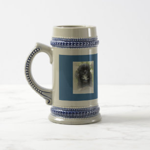 Beverage Stein with Shih Tzu puppy on each side