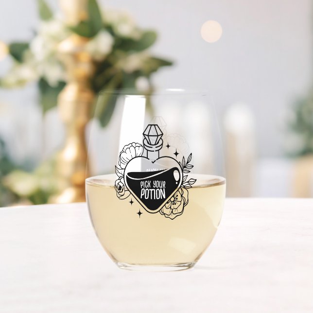 Beverage Style: Stale Wine Glass, Set Stemless Wine Glass (Insitu (Wedding))