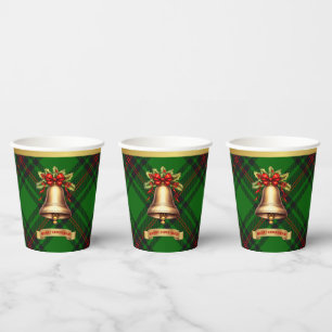 Beveridge Personalized Tartan Christmas Paper Cups