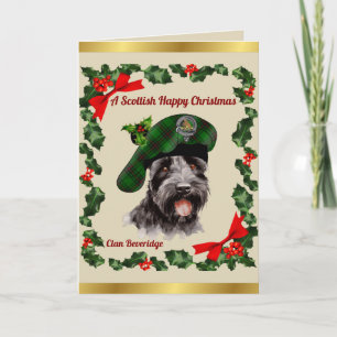 Beveridge Scottie Dog Personalized Xmas Card