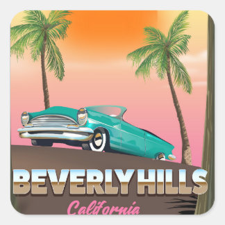 Beverly Hills California Square Sticker