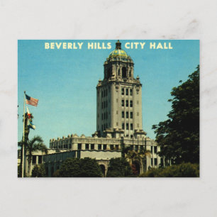 Beverly Hills City Hall, California Vintage Postcard
