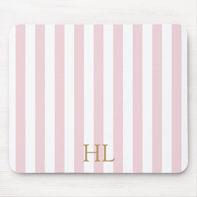 Beverly Hills Hotel Pink Stripe Mouse Pad (Front)