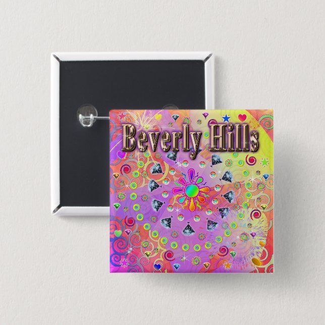Beverly Hills Lucky Golden Button (Front & Back)