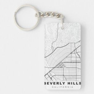 Beverly Hills Map Keychain