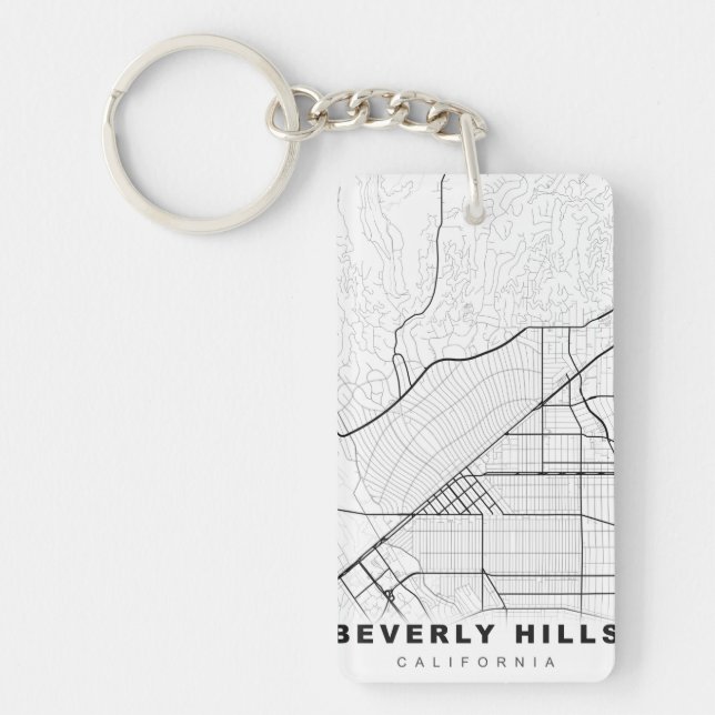 Beverly Hills Map Keychain (Front)