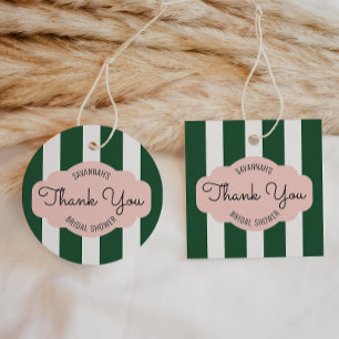 Beverly Hills Pink & Green Bridal Shower Favour Ta Favour Tags