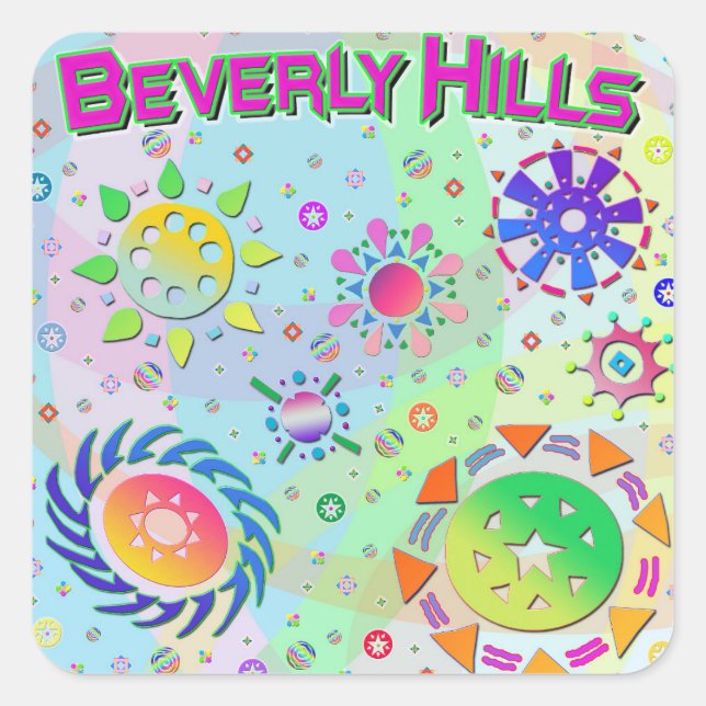 Beverly Hills Seven Suns & Energy Sticker (Front)