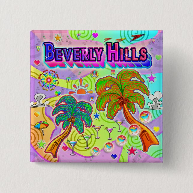 Beverly Hills Vacation Target Button (Front)