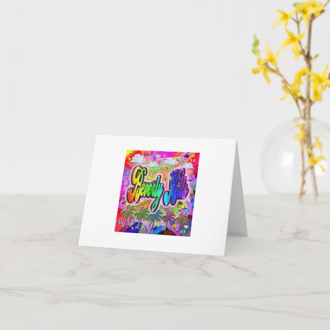 Beverly Hills Vista Express Greeting Card (Yellow Flower)