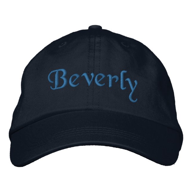 Beverly Personalized Embroidered Baseball Cap Hat (Front)