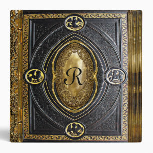 Beverton old book Gothic monogram  Binder