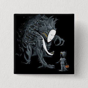Beware a Trick on Halloween 2 Inch Square Button