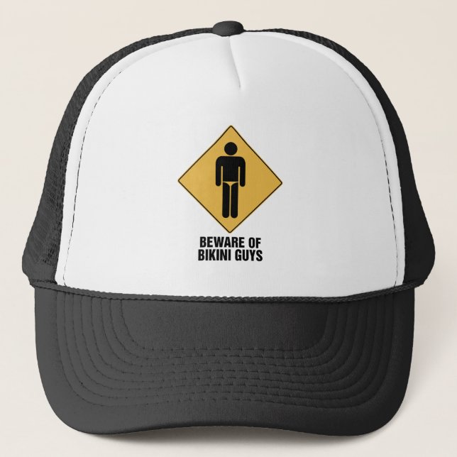 Beware Bikini Guys Trucker Hat (Front)