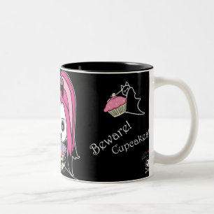 Beware Cupcakes! Two-Tone Coffee Mug