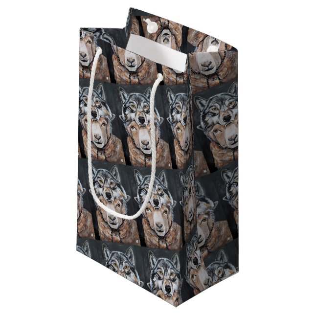 Beware False Alphas Painting by Alfred Fox Small Gift Bag (Front Angled)