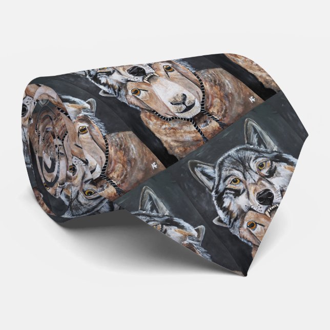 Beware False Alphas Painting by Alfred Fox Tie (Rolled)