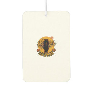 Beware Halloween Coffin Pumpkin Vintage Shirt Desi Air Freshener