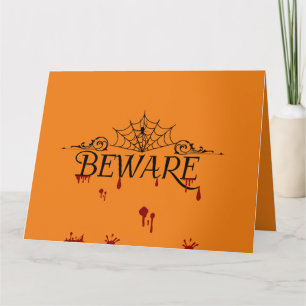 "BEWARE" Halloween Party Invitation