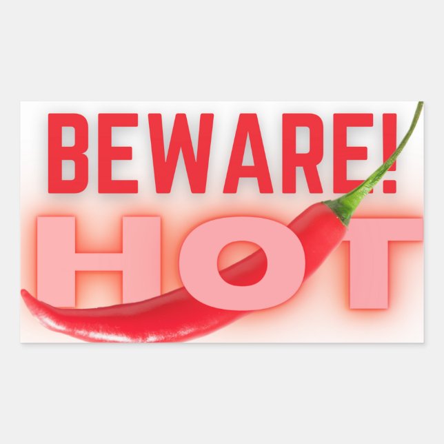 Beware hot  sticker (Front)
