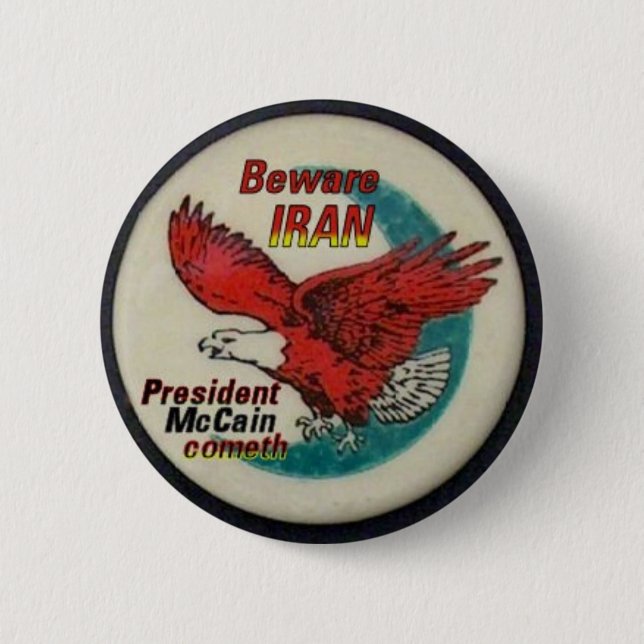 Beware Iran Button (Front)
