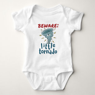Beware Little Tornado Cute Baby Bodysuit