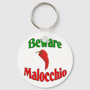 Beware Malocchio (Evil Eye) Keychain