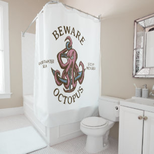 Beware Octopus Nautical Creature Tentacle Monster