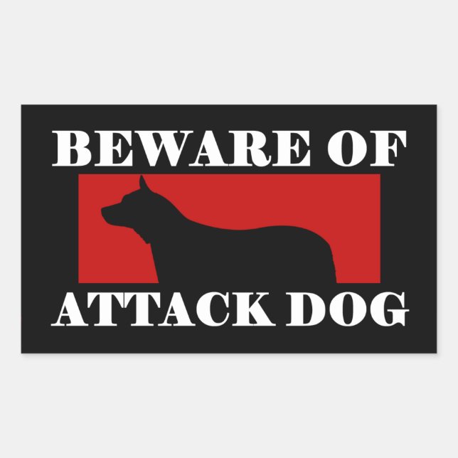 Beware of Attack Dog - Australian Cattle Dog Sticker (Front)