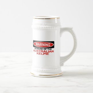 Beware Of Australian Kelpie Beer Stein