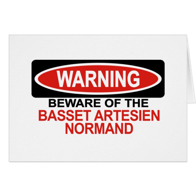 Beware Of Basset Artesien Normand (Front Horizontal)