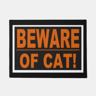 Beware of Cat! doormat