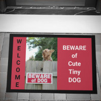 Beware of Cute Tiny Dog Sign Yorkie