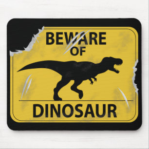 Beware of Dinosaur (damaged) Mouse Pad