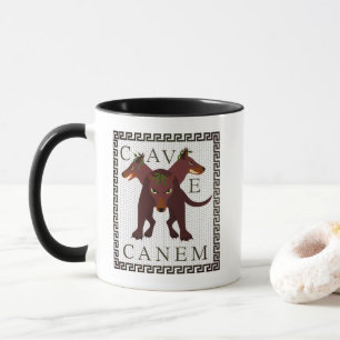 Beware of Dog "Cave Canem" Greco-Roman Image Mug