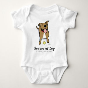 Beware of Dog (if you're a tennis ball) Baby Bodysuit