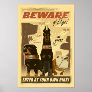 Beware of Dogs! Poster - Disney Pixar UP!