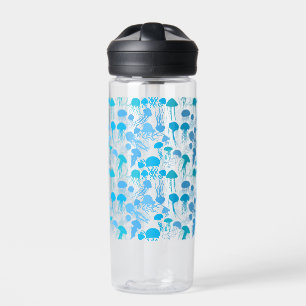 Beware of Jellyfish. L Blue.b No BG Water Bottle