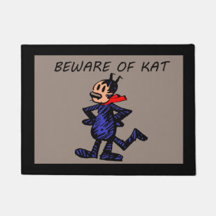 "Beware of Kat" Doormat