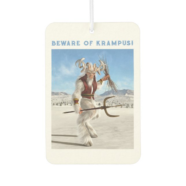 Beware of Krampus! Air Freshener (Front)