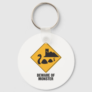 Beware Of Loch Ness Monster Keychain