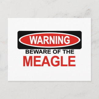 Beware Of Meagle Postcard