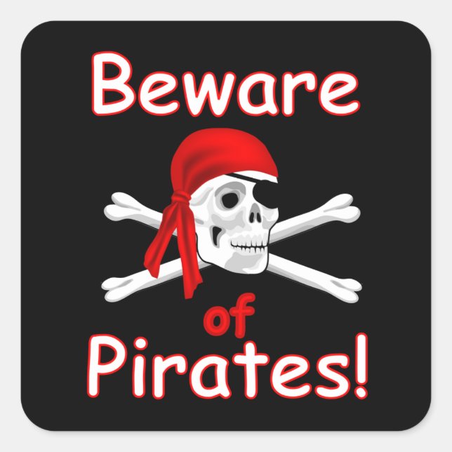 Beware of Pirates Sticker (Front)