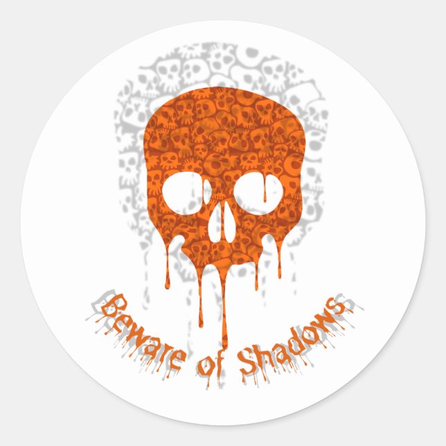Beware of Shadows Classic Round Sticker (Front)