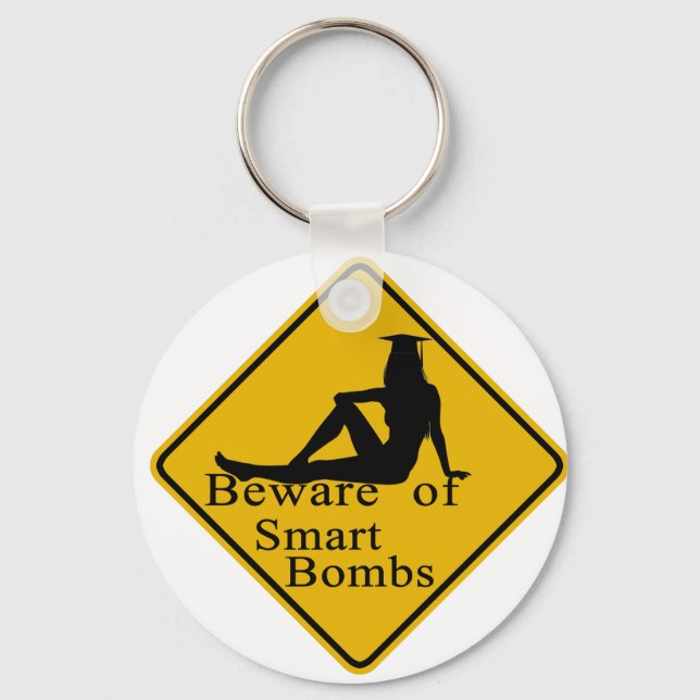Beware of smart bombs keychain (Front)