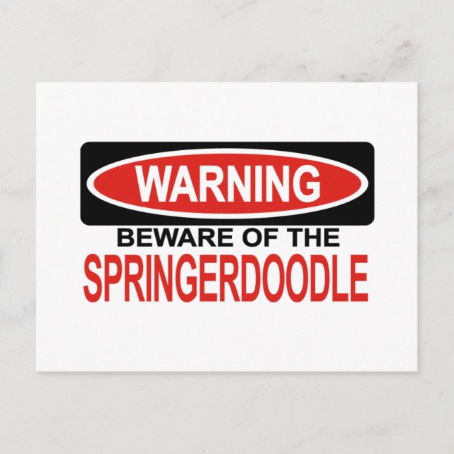Beware Of Springerdoodle Postcard (Front)