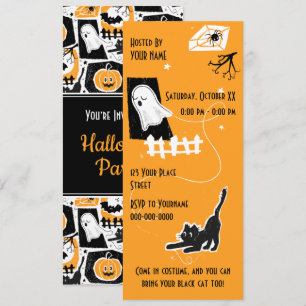 Beware of the cat! invitation