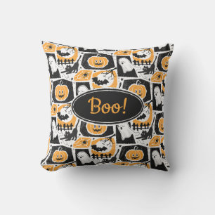 Beware of the cat! outdoor pillow