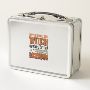 Beware Of The Dachshund Halloween Witch Shirt_1 Metal Lunch Box